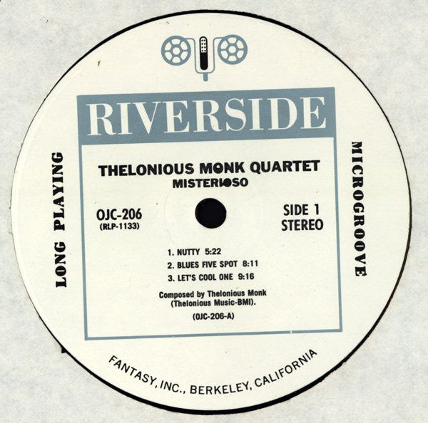The Thelonious Monk Quartet - Misterioso (Vinyl, LP, Album, Reissue, Stereo) Very Good (VG) / Very Good Plus (VG+)