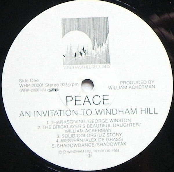 Various - Peace - An Invitation To Windham Hill, vol. 1 (Vinyl, LP, Compilation) Very Good Plus (VG+) / Very Good Plus (VG+)