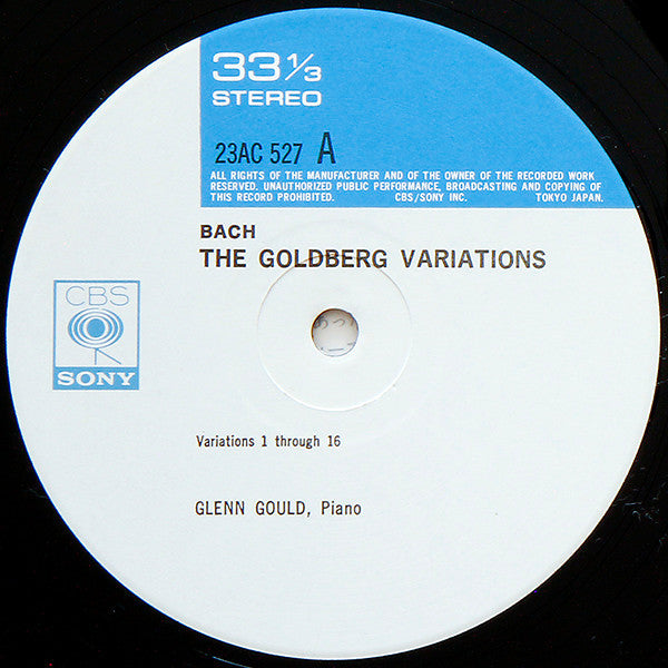 Johann Sebastian Bach - The Goldberg Variations (Vinyl, LP, Album, Stereo) Very Good Plus (VG+) / Very Good Plus (VG+)