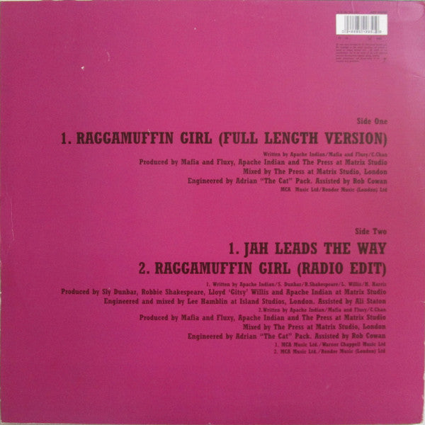 Apache Indian - Raggamuffin Girl (Vinyl, 12") Very Good Plus (VG+) / Very Good (VG)