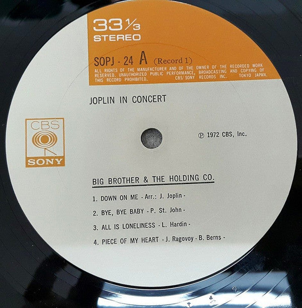 Janis Joplin - Joplin In Concert (2xVinyl, LP, Album) Very Good Plus (VG+) / Very Good Plus (VG+)
