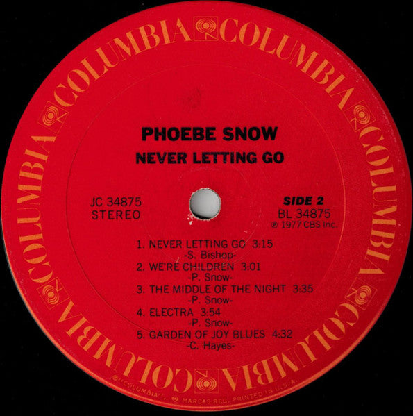 Phoebe Snow - Never Letting Go (Vinyl, LP, Album) Very Good (VG) / Very Good (VG)