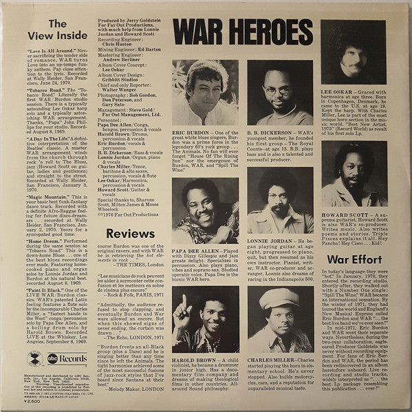 Eric Burdon & War - Love Is All Around (Vinyl, LP, Album) Near Mint (NM or M-) / Very Good (VG)