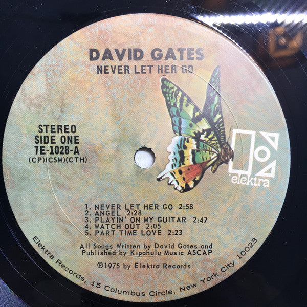 David Gates - Never Let Her Go (Vinyl, LP, Album) Very Good (VG) / Very Good (VG)