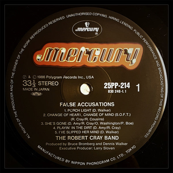 The Robert Cray Band - False Accusations (Vinyl, LP, Album, Stereo)