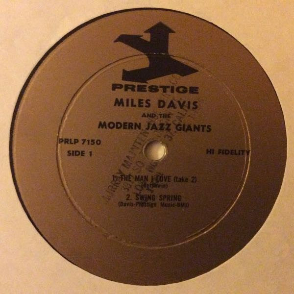 Miles Davis - Miles Davis And The Modern Jazz Giants (Vinyl, LP, Compilation, Reissue, Mono) Very Good Plus (VG+) / Very Good (VG)