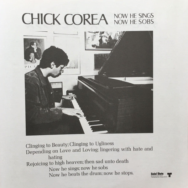 Chick Corea - Now He Sings, Now He Sobs (Vinyl, LP, Album, Reissue) Very Good Plus (VG+) / Very Good (VG)