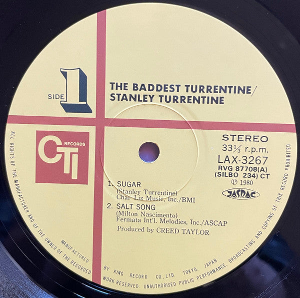 Stanley Turrentine - The Baddest Turrentine (Vinyl, LP, Compilation, Limited Edition, Reissue, Stereo) Very Good Plus (VG+) / Very Good (VG)