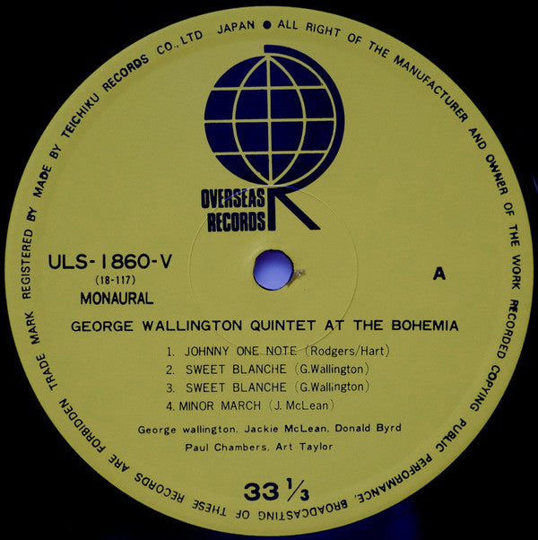 George Wallington Quintet - George Wallington Quintet At The Bohemi...