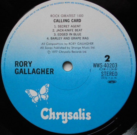 Rory Gallagher - Calling Card (Vinyl, LP, Album, Reissue) Near Mint (NM or M-) / Very Good (VG)