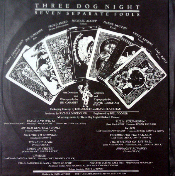 Three Dog Night - Seven Separate Fools (Vinyl, LP, Album) Very Good (VG) / Very Good (VG)