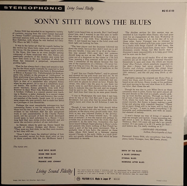 Sonny Stitt - Blows The Blues (Vinyl, LP, Album, Limited Edition, Reissue, Special Edition) Near Mint (NM or M-) / Very Good Plus (VG+)