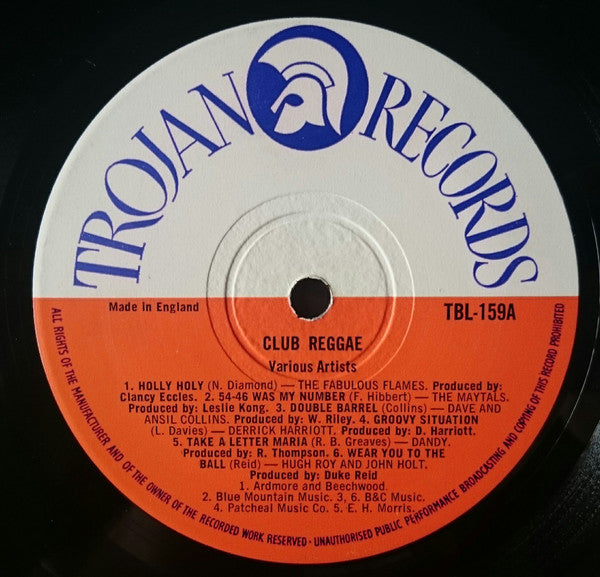 Various - Club Reggae (Vinyl, LP, Compilation) Good Plus (G+) / Good Plus (G+)