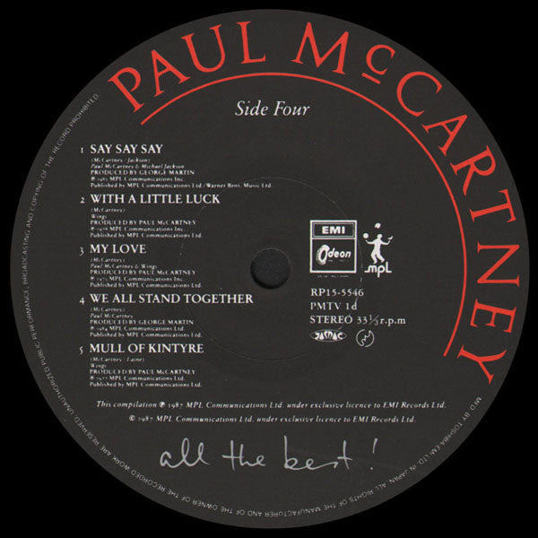 Paul McCartney - All The Best! (2xVinyl, LP, Compilation) Very Good (VG) / Very Good Plus (VG+)
