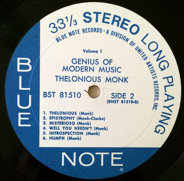 Thelonious Monk - Genius Of Modern Music Vol 1 (Vinyl, LP, Compilation, Reissue) Very Good Plus (VG+) / Very Good Plus (VG+)