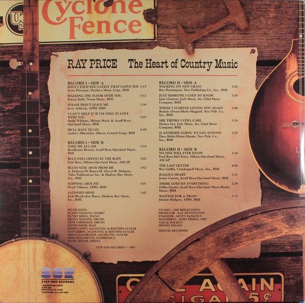Ray Price - The Heart Of Country Music (2xVinyl, LP, Album) Good Plus (G+) / Good Plus (G+)