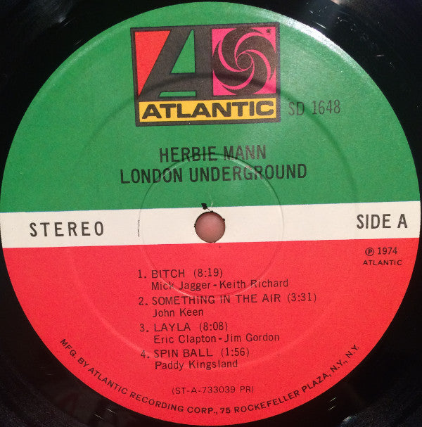 Herbie Mann - London Underground (Vinyl, LP, Album, Stereo) Good Plus (G+) / Very Good (VG)