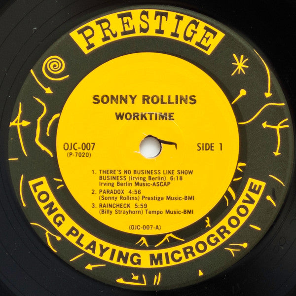 Sonny Rollins - Worktime (Vinyl, LP, Album, Reissue, Mono) Very Good (VG) / Very Good Plus (VG+)