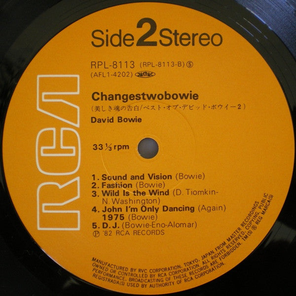 David Bowie - ChangesTwoBowie = 美しき魂の告白 (Vinyl, LP, Compilation) Very Good Plus (VG+) / Good Plus (G+)