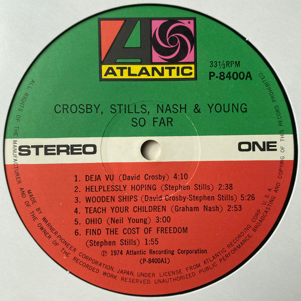 Crosby, Stills, Nash & Young - So Far (Vinyl, LP, Compilation)