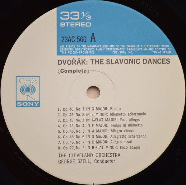 Antonín Dvořák - The Slavonic Dances (Complete) (Vinyl, LP, Reissue, Stereo) Very Good (VG) / Very Good Plus (VG+)