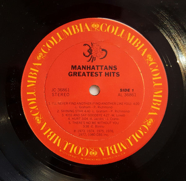 Manhattans - Greatest Hits (Vinyl, LP, Compilation, Stereo) Very Good (VG) / Very Good (VG)