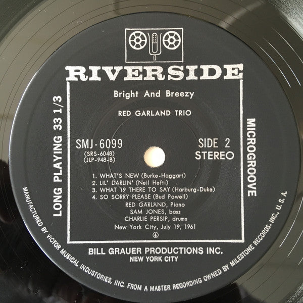The Red Garland Trio - Bright And Breezy (Vinyl, LP, Album, Reissue...