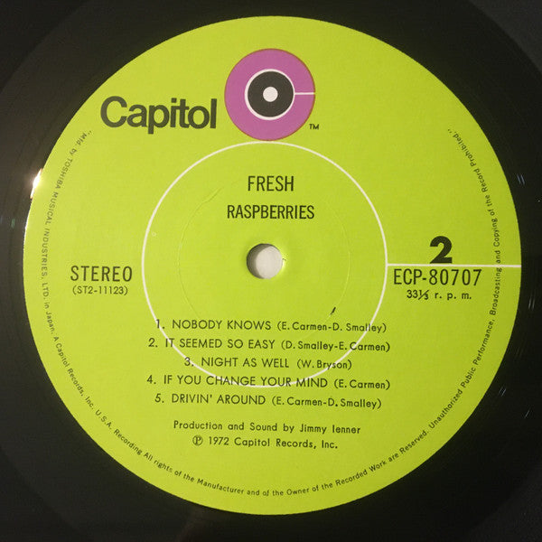Raspberries - Fresh (Vinyl, LP, Album, Stereo) Very Good Plus (VG+) / Very Good Plus (VG+)