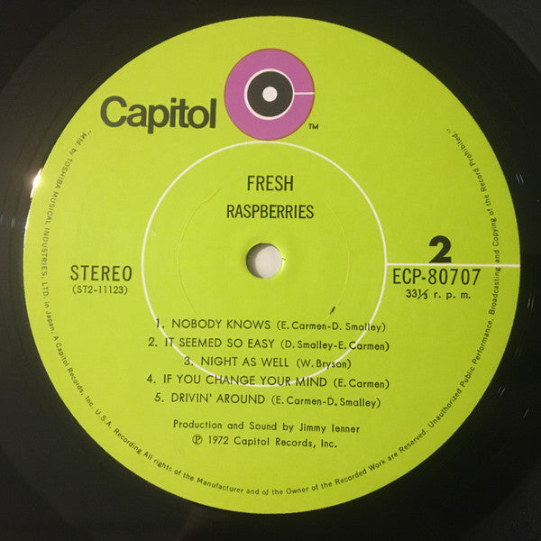 Raspberries - Fresh (Vinyl, LP, Album, Stereo) Very Good Plus (VG+) / Very Good Plus (VG+)