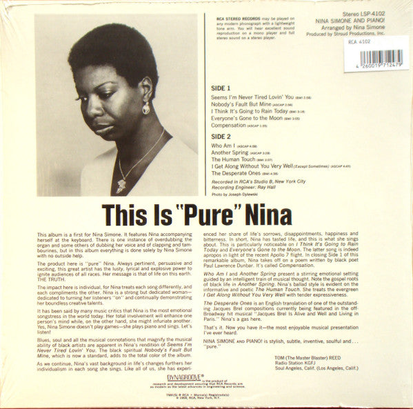 Nina Simone - Nina Simone And Piano ! (Vinyl, LP, Album, Reissue, Remastered, Stereo) Near Mint (NM or M-) / Near Mint (NM or M-)