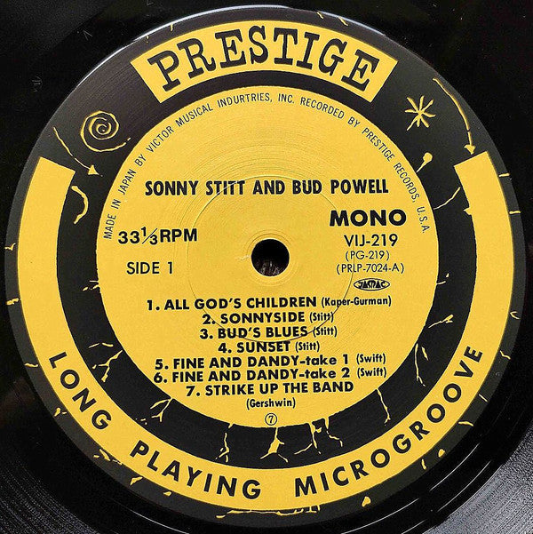 Sonny Stitt - Sonny Stitt / Bud Powell / J.J. Johnson (Vinyl, LP, Album, Compilation, Reissue, Remastered, Mono) Near Mint (NM or M-) / Very Good Plus (VG+)