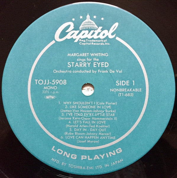 Margaret Whiting - Sings For The Starry Eyed (Vinyl, LP, Album, Reissue, Mono) Near Mint (NM or M-) / Very Good Plus (VG+)
