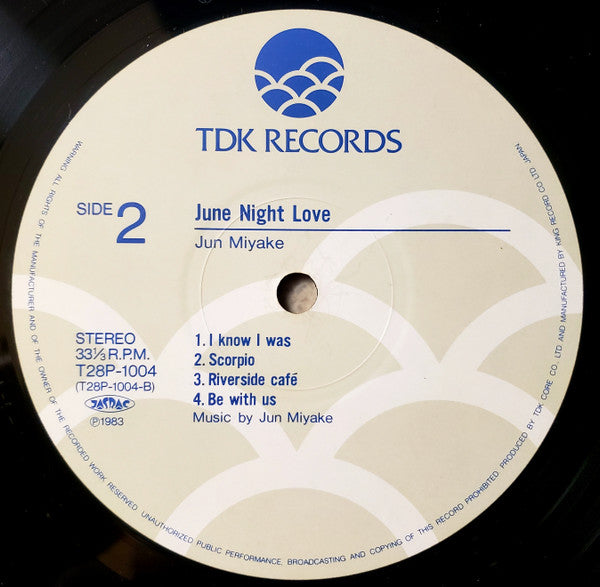 Jun Miyake - June Night Love (Vinyl, LP, Album, Stereo)