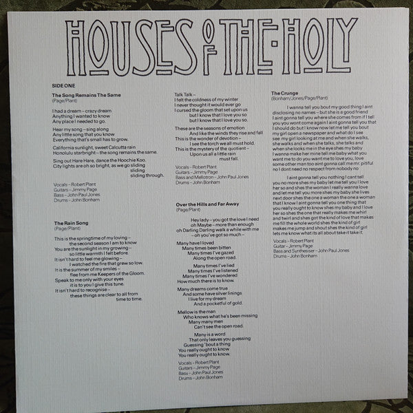 Led Zeppelin - Houses Of The Holy = 聖なる館 (Vinyl, LP, Album, Limited Edition, Reissue, Stereo) Very Good Plus (VG+) / Near Mint (NM or M-)
