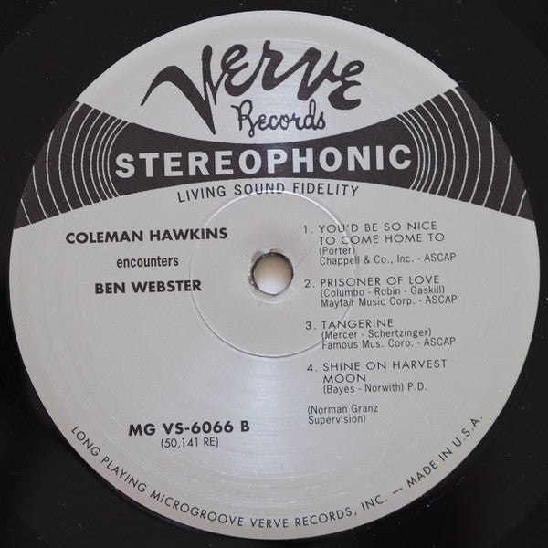 Coleman Hawkins - Coleman Hawkins Encounters Ben Webster (Vinyl, LP, Album, Limited Edition, Reissue, Stereo) Very Good Plus (VG+) / Near Mint (NM or M-)