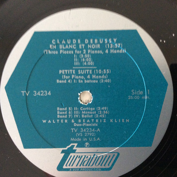 Claude Debussy - Petite Suite / En Blanc Et Noir / "Dolly" Suite (Vinyl, LP, Stereo) Good Plus (G+) / Very Good Plus (VG+)