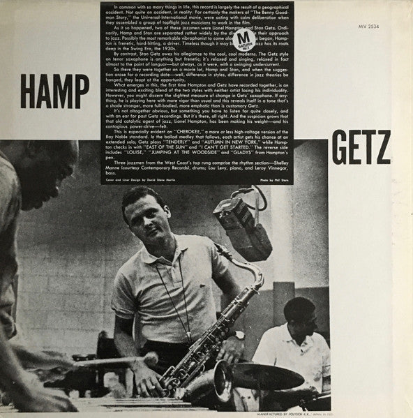 Lionel Hampton - Hamp And Getz (Vinyl, LP, Album, Reissue, Mono) Very Good Plus (VG+) / Very Good (VG)