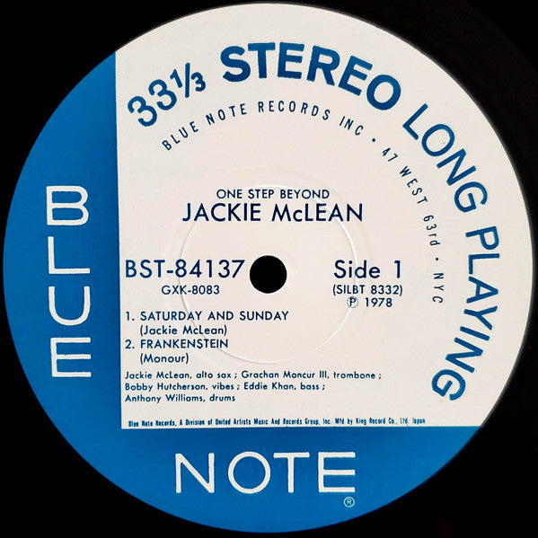 Jackie McLean - One Step Beyond (Vinyl, LP, Album, Reissue, Stereo) Very Good Plus (VG+) / Very Good (VG)