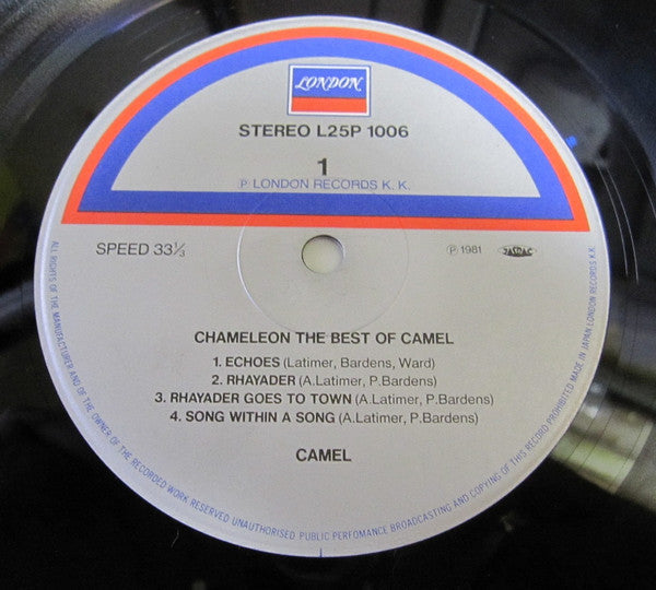 Camel - Chameleon  The Best Of Camel (Vinyl, LP, Compilation, Stereo) Very Good (VG) / Very Good (VG)