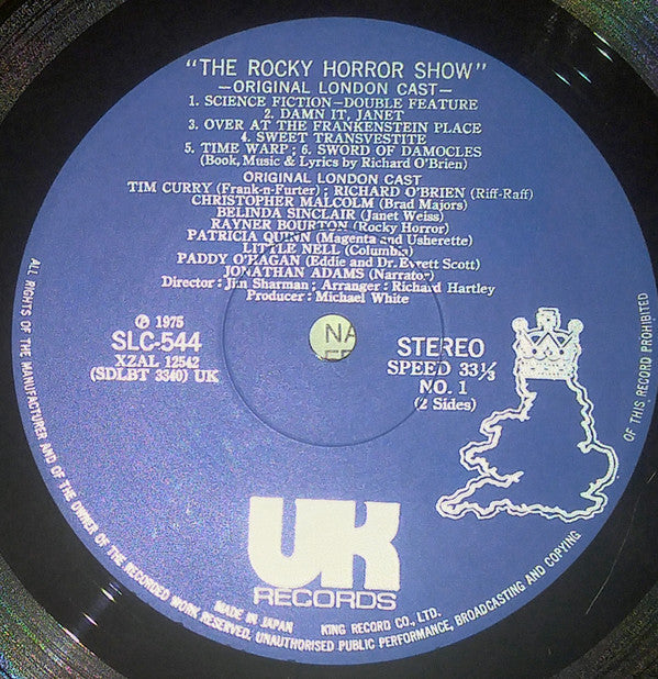 "The Rocky Horror Show" Original London Cast - The Rocky Horror Show (Vinyl, LP, Album, Reissue) Very Good Plus (VG+) / Very Good (VG)