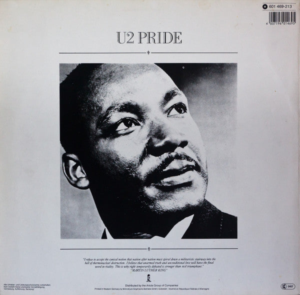 U2 - Pride (In The Name Of Love) (Vinyl, 12", 45 RPM, Maxi-Single, Stereo) Near Mint (NM or M-) / Very Good (VG)