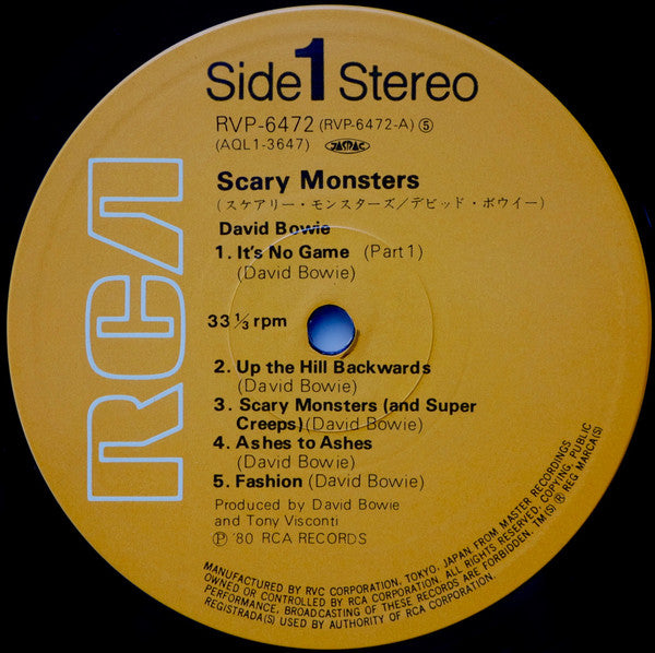 David Bowie - Scary Monsters (Vinyl, LP, Album) Very Good Plus (VG+) / Very Good Plus (VG+)