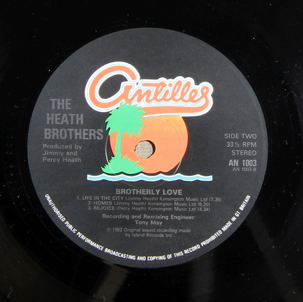 The Heath Brothers - Brotherly Love (Vinyl, LP, Album) Very Good Plus (VG+) / Very Good Plus (VG+)