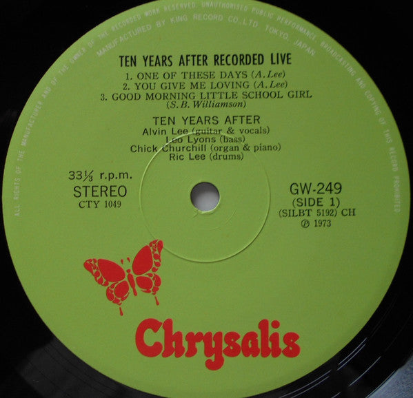 Ten Years After - Recorded Live (2xVinyl, LP, Album) Very Good Plus (VG+) / Very Good (VG)