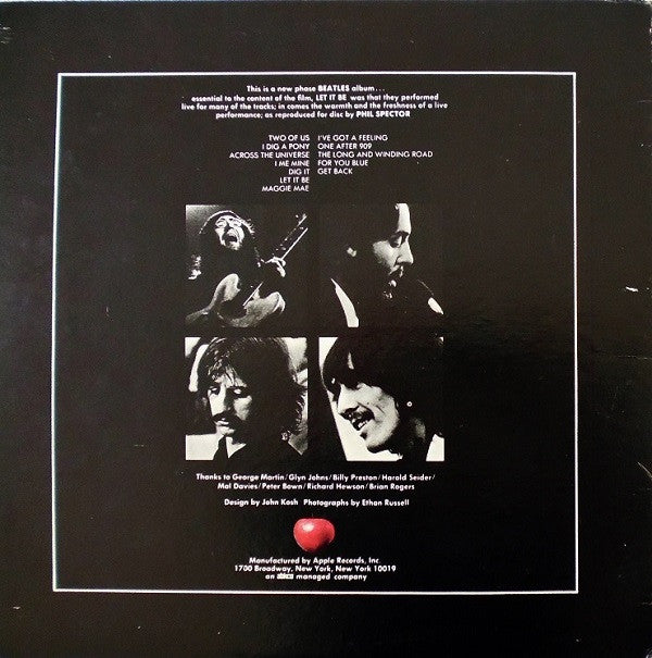 The Beatles - Let It Be (Vinyl, LP, Album, Stereo)