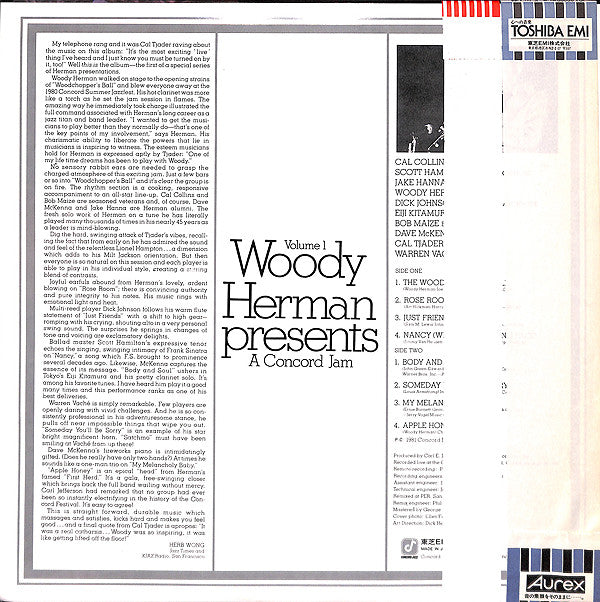 Woody Herman - Presents A Concord Jam Volume 1 (Vinyl, LP, Album) Very Good Plus (VG+) / Very Good Plus (VG+)