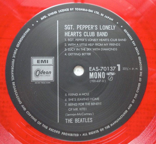 The Beatles - Sgt. Pepper's Lonely Hearts Club Band (Vinyl, LP, Album, Mono, Reissue) Near Mint (NM or M-) / Very Good (VG)