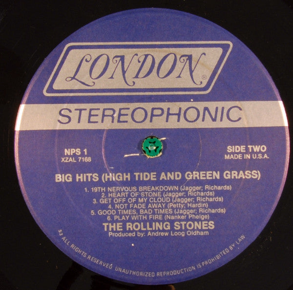 The Rolling Stones - Big Hits (High Tide And Green Grass) (Vinyl, LP, Compilation, Stereo, Repress) Near Mint (NM or M-) / Very Good Plus (VG+)