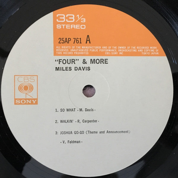 Miles Davis - 'Four' & More - Recorded Live In Concert (Vinyl, LP, ...