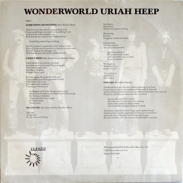 Uriah Heep - Wonderworld (Vinyl, LP, Album, Stereo) Good Plus (G+) / Good Plus (G+)